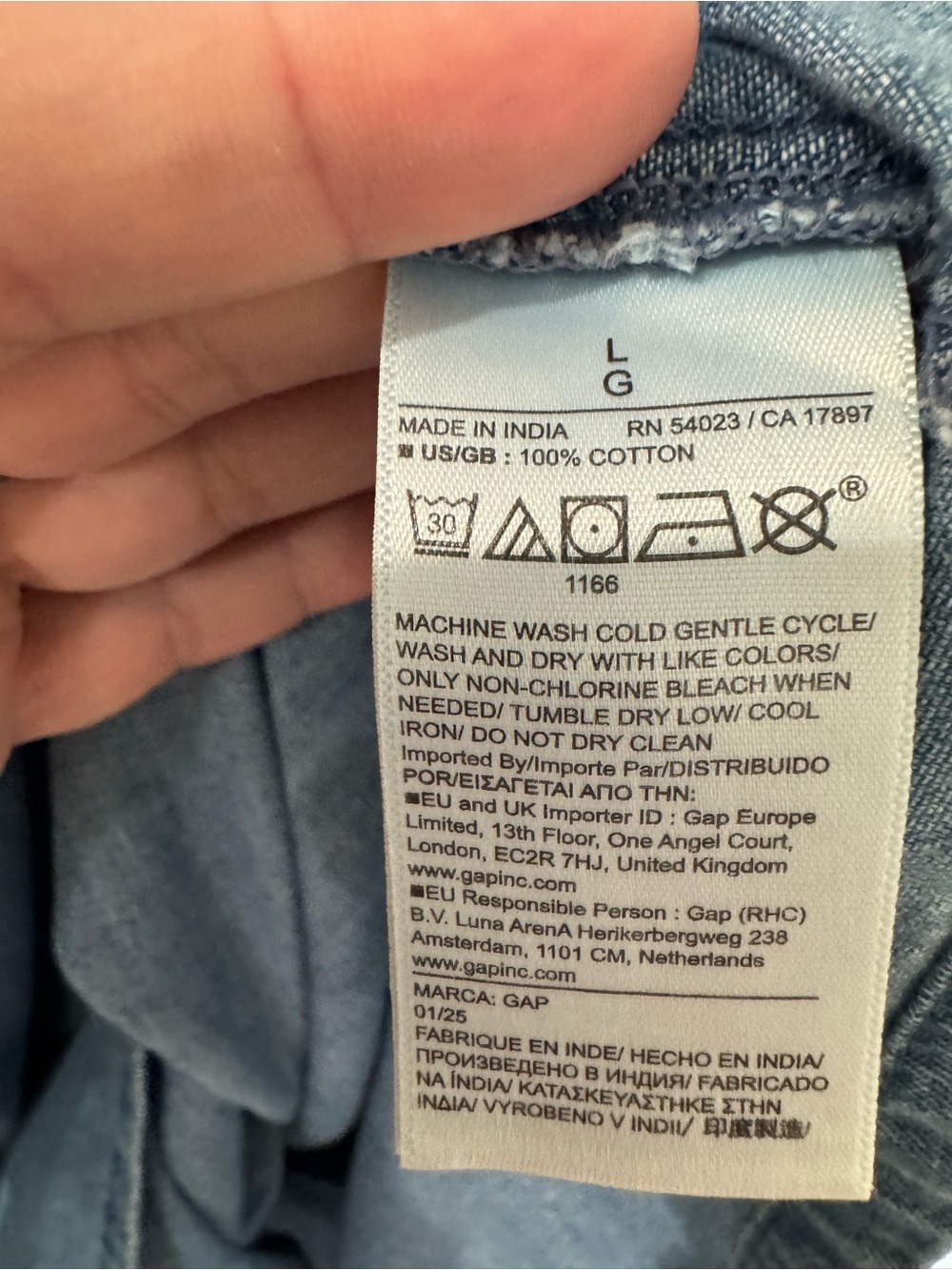 GAP Light Wash Denim Slip Maxi Dress - Picture 4 of 4